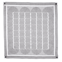 Tangled-up Tea Towel Black